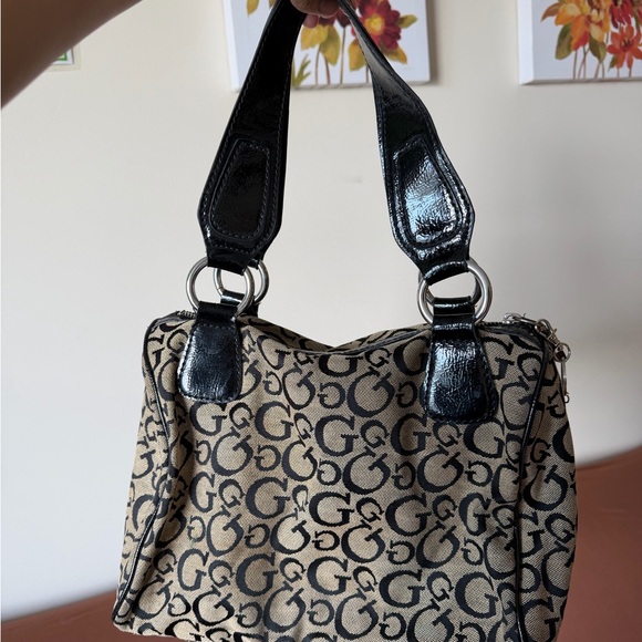 Guess Bolsa LA Black and Brown Shoulder Bag - Picture 3 of 7